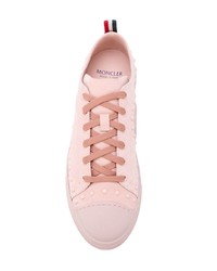 Baskets basses en cuir roses Moncler