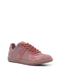 Baskets basses en cuir roses Maison Margiela