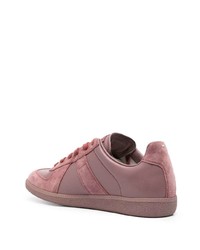 Baskets basses en cuir roses Maison Margiela