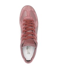 Baskets basses en cuir roses Maison Margiela