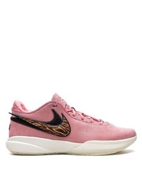 Baskets basses en cuir roses Nike