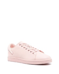 Baskets basses en cuir roses Raf Simons