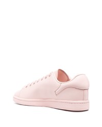 Baskets basses en cuir roses Raf Simons