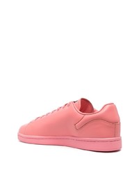 Baskets basses en cuir roses Raf Simons