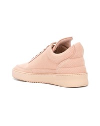 Baskets basses en cuir roses Filling Pieces