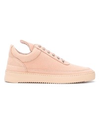 Baskets basses en cuir roses Filling Pieces