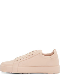 Baskets basses en cuir roses Jil Sander