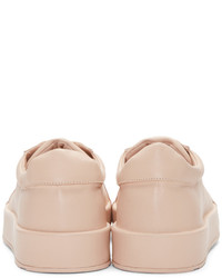 Baskets basses en cuir roses Jil Sander