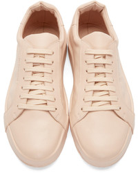 Baskets basses en cuir roses Jil Sander