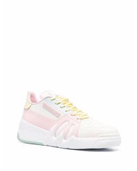 Baskets basses en cuir roses Giuseppe Zanotti