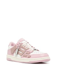 Baskets basses en cuir roses Amiri