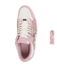 Baskets basses en cuir roses Amiri