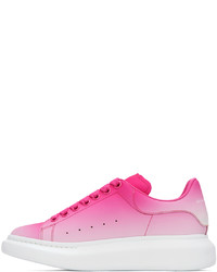 Baskets basses en cuir roses Alexander McQueen