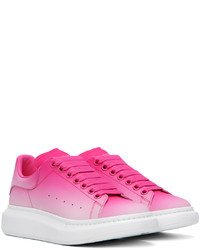 Baskets basses en cuir roses Alexander McQueen