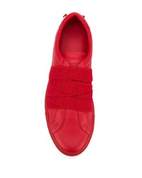 Baskets basses en cuir rouges Givenchy