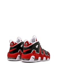 Baskets basses en cuir rouges Nike