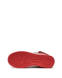 Baskets basses en cuir rouges A Bathing Ape