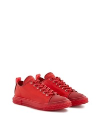 Baskets basses en cuir rouges Giuseppe Zanotti