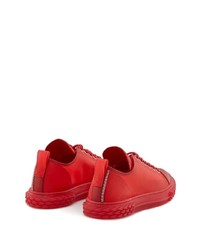 Baskets basses en cuir rouges Giuseppe Zanotti