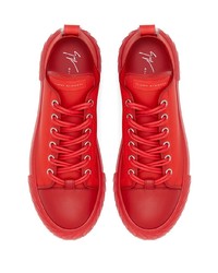 Baskets basses en cuir rouges Giuseppe Zanotti