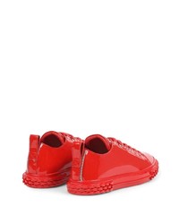 Baskets basses en cuir rouges Giuseppe Zanotti