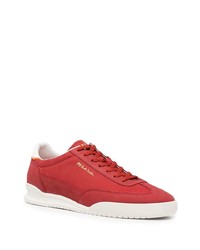 Baskets basses en cuir rouges PS Paul Smith