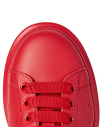 Baskets basses en cuir rouges Alexander McQueen