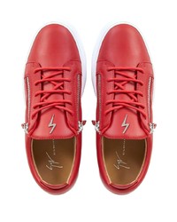 Baskets basses en cuir rouges Giuseppe Zanotti