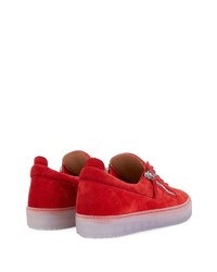 Baskets basses en cuir rouges Giuseppe Zanotti