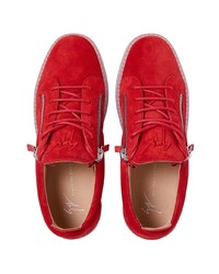 Baskets basses en cuir rouges Giuseppe Zanotti