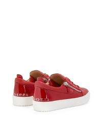 Baskets basses en cuir rouges Giuseppe Zanotti