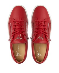 Baskets basses en cuir rouges Giuseppe Zanotti