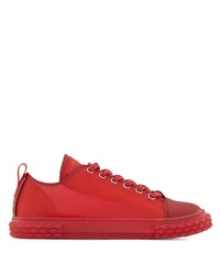 Baskets basses en cuir rouges Giuseppe Zanotti