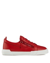 Baskets basses en cuir rouges Giuseppe Zanotti