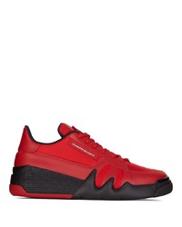 Baskets basses en cuir rouges Giuseppe Zanotti