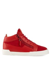 Baskets basses en cuir rouges Giuseppe Zanotti