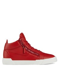 Baskets basses en cuir rouges Giuseppe Zanotti