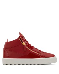 Baskets basses en cuir rouges Giuseppe Zanotti