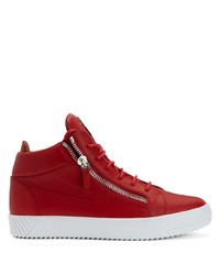 Baskets basses en cuir rouges Giuseppe Zanotti