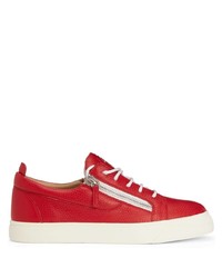 Baskets basses en cuir rouges Giuseppe Zanotti