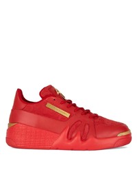 Baskets basses en cuir rouges Giuseppe Zanotti