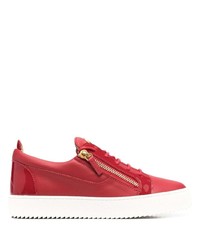 Baskets basses en cuir rouges Giuseppe Zanotti