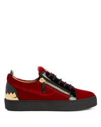 Baskets basses en cuir rouges Giuseppe Zanotti