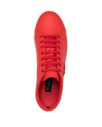 Baskets basses en cuir rouges Philipp Plein