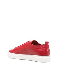 Baskets basses en cuir rouges Philipp Plein