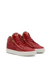 Baskets basses en cuir rouges Giuseppe Zanotti