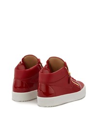 Baskets basses en cuir rouges Giuseppe Zanotti