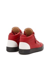 Baskets basses en cuir rouges Giuseppe Zanotti