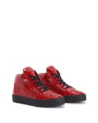 Baskets basses en cuir rouges Giuseppe Zanotti