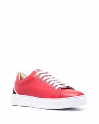 Baskets basses en cuir rouges Philipp Plein